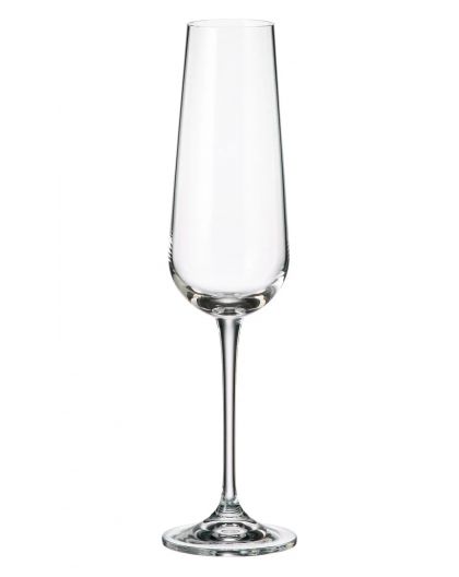 6 Bohemia crystal champagne / sparkling glasses "Ardea"