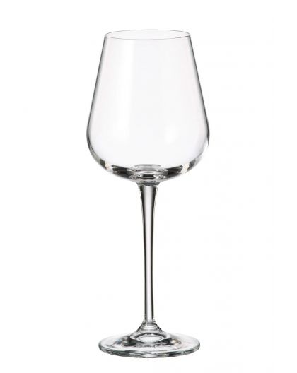 6 bohemia crystal white wine glasses "Ardea" 330ml