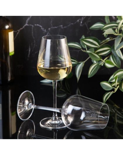 6 bohemia crystal white wine glasses "Ardea" 330ml