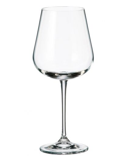 6 bohemia crystal red wine glasses "Ardea" 540ml