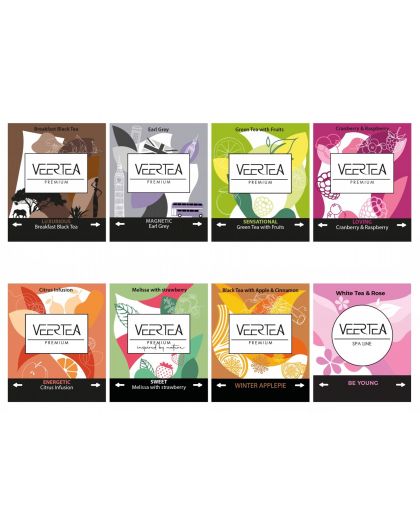 Tea Gift Set - 200 tea bags, Veertea Exclusive Collection
