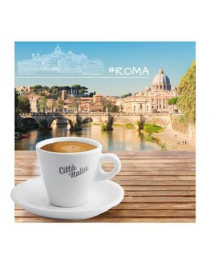 Citta d'Italia бели чаши еспресо lungo, 6 бр