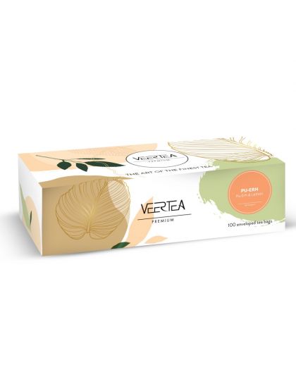 VEERTEA Be Fit Pu-erh & Lemon, 100 tea bags