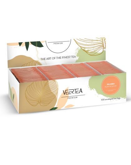 VEERTEA Be Fit Pu-erh & Lemon, 100 tea bags