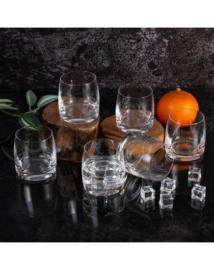 6 Bohemia Crystal glasses for whisky "Pavo"