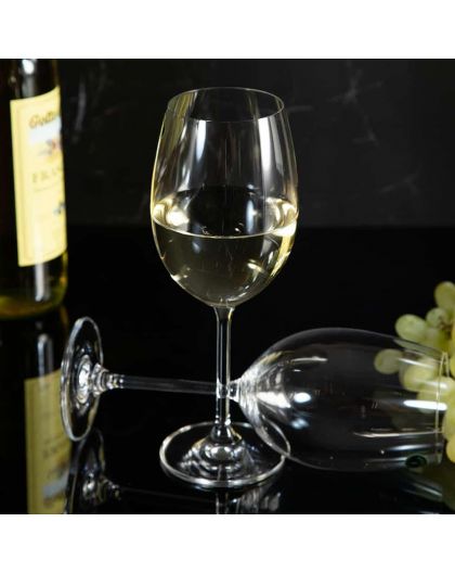 6 bohemia crystal white wine glasses "Colibri" 350ml