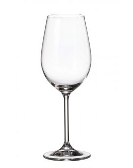 6 bohemia crystal white wine glasses "Colibri" 350ml