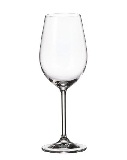 6 bohemia crystal white wine glasses "Colibri" 350ml