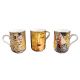 Set of 3 cups "The Kiss", Gustav Klimt
