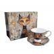 Gift cup with saucer, Cats Gustav Klimt, 250 ml