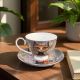 Gift cup with saucer, Cats Gustav Klimt, 250 ml