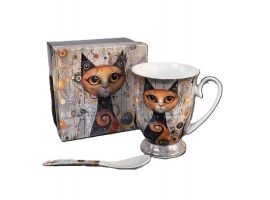 Cup for tea "Cats, Gustav Klimt" 280 ml