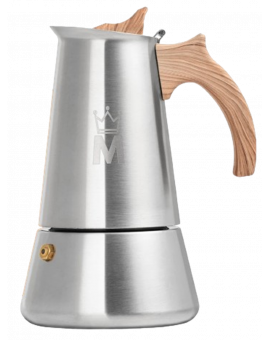 Madamin, Moka Pot, 6 Cups, Brown Handle