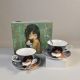 Set of two tea cups with saucers, 220ml
