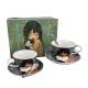 Set of two tea cups with saucers, 220ml