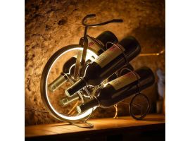 Wine rack with LED light - 4 bottles