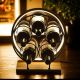 Wine rack with LED light - 5 bottles