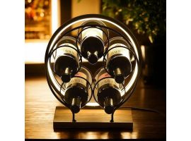 Wine rack with LED light - 5 bottles