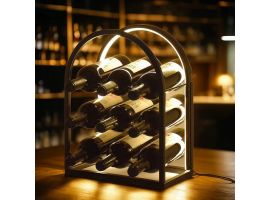 Wine rack with LED light - 9 bottles