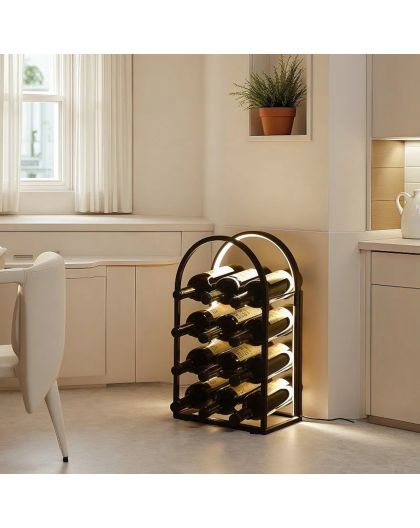 Wine rack with LED light - 12 bottles