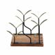 Wine rack with wooden base - 4 bottles