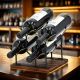 Wine rack with wooden base - 4 bottles
