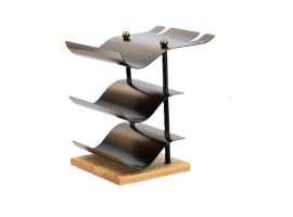 Wine and glass rack - 3 bottles