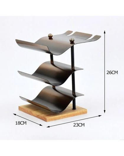 Wine and glass rack - 3 bottles