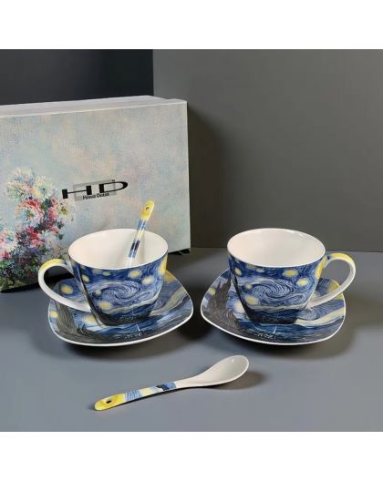 Set of two cups "The Starry Night" 250 ml