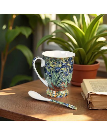 Cup for tea "Irises, Vincent van Gogh" 280 ml