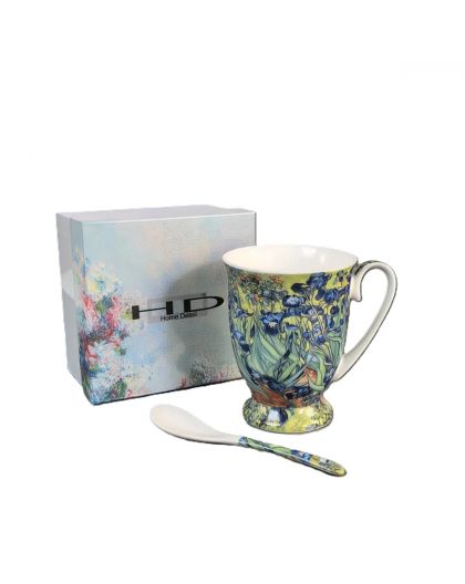 Cup for tea "Irises, Vincent van Gogh" 280 ml