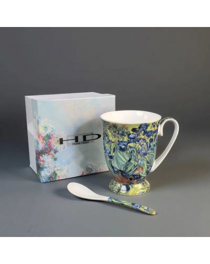 Cup for tea "Irises, Vincent van Gogh" 280 ml