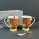 Cup for tea "Vase with Red Poppies, Vincent van Gogh" 280 ml, 2pcs