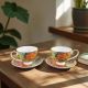 Set of two cups with saucers "Vase with Red Poppies" 250 ml