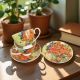Set of two cups with saucers "Vase with Red Poppies" 250 ml