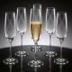 BOHEMIA COLIBRI OPTIC 4, Sparkling wine glasses flute 220ml, 6pcs