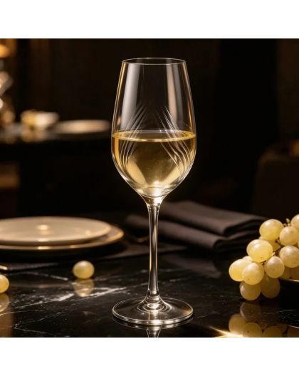 BOHEMIA COLIBRI OPTIC 4, White wine glasses, 350ml, 6pcs