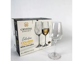 BOHEMIA COLIBRI OPTIC 4, White wine glasses, 350ml, 6pcs
