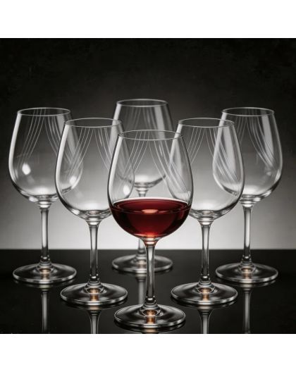 BOHEMIA COLIBRI OPTIC 4, Red wine glasses, 570ml, 6pcs