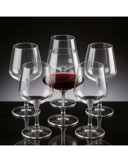 Bohemia Set of 6 red wine glasses Corvus, 360ml