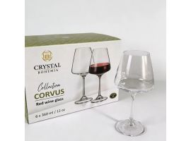 Bohemia Set of 6 red wine glasses Corvus, 360ml