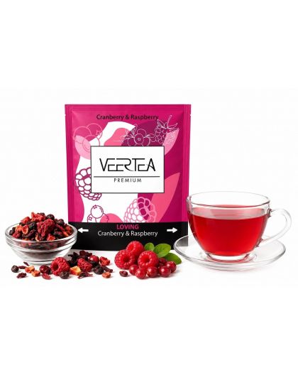 VEERTEA Cranberry & Raspberry, 100 tea bags