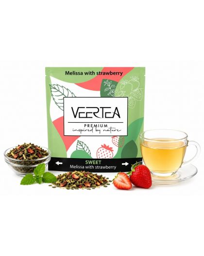 VEERTEA Чай от Мелиса с ягода, 100 пакетчета