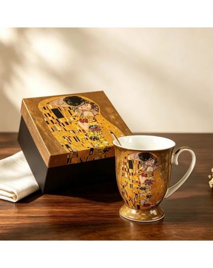 Cup for tea  "The Kiss" with spoon, 280 ml