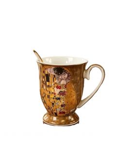 Cup for tea  "The Kiss" with spoon, 280 ml