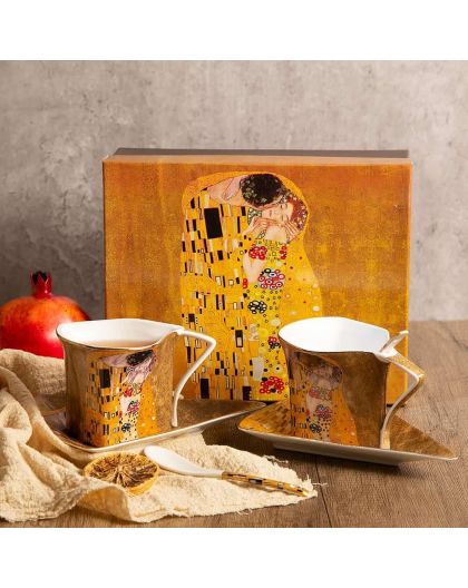 Set of two glasses 180ml, Gustav Klimt, "The Kiss"