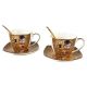Set of two cups with spoons "The Kiss" 230 ml