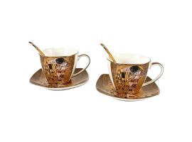Set of two cups with spoons "The Kiss" 230 ml