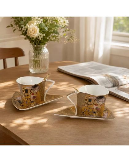 Set of two gift espresso cups – The Kiss – 90 ml