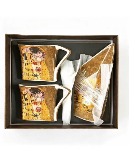 Set of two gift espresso cups – The Kiss – 90 ml
